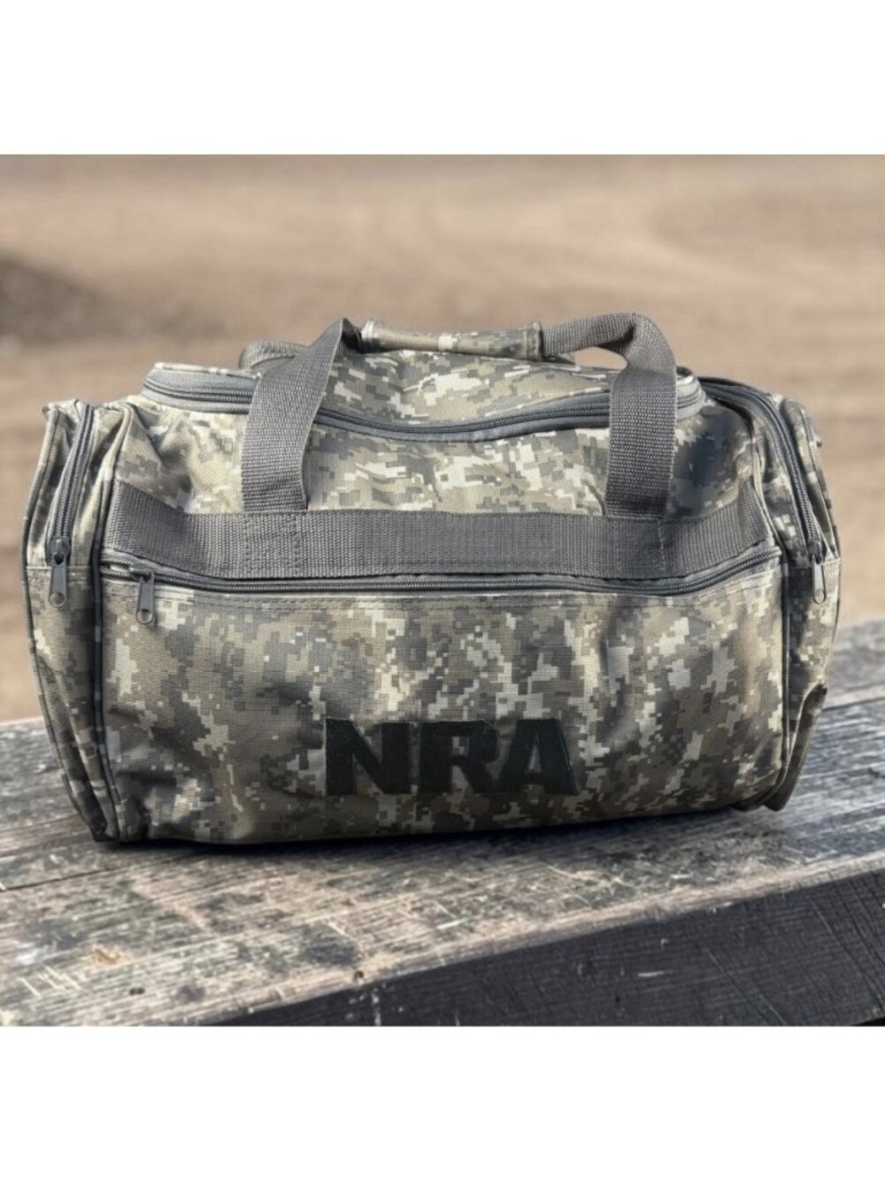 NRA Embroidered Digital Camo 19x11x10 Duffle Bag Shoulder Strap Shooting Range